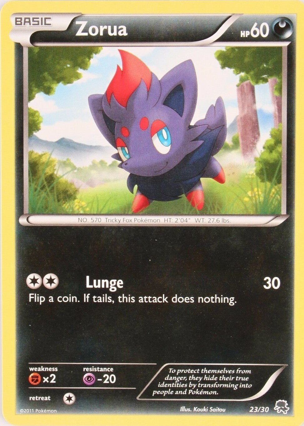 Zorua (23/30) [Black & White: Trainer Kit - Zoroark] | Good Games Cannington