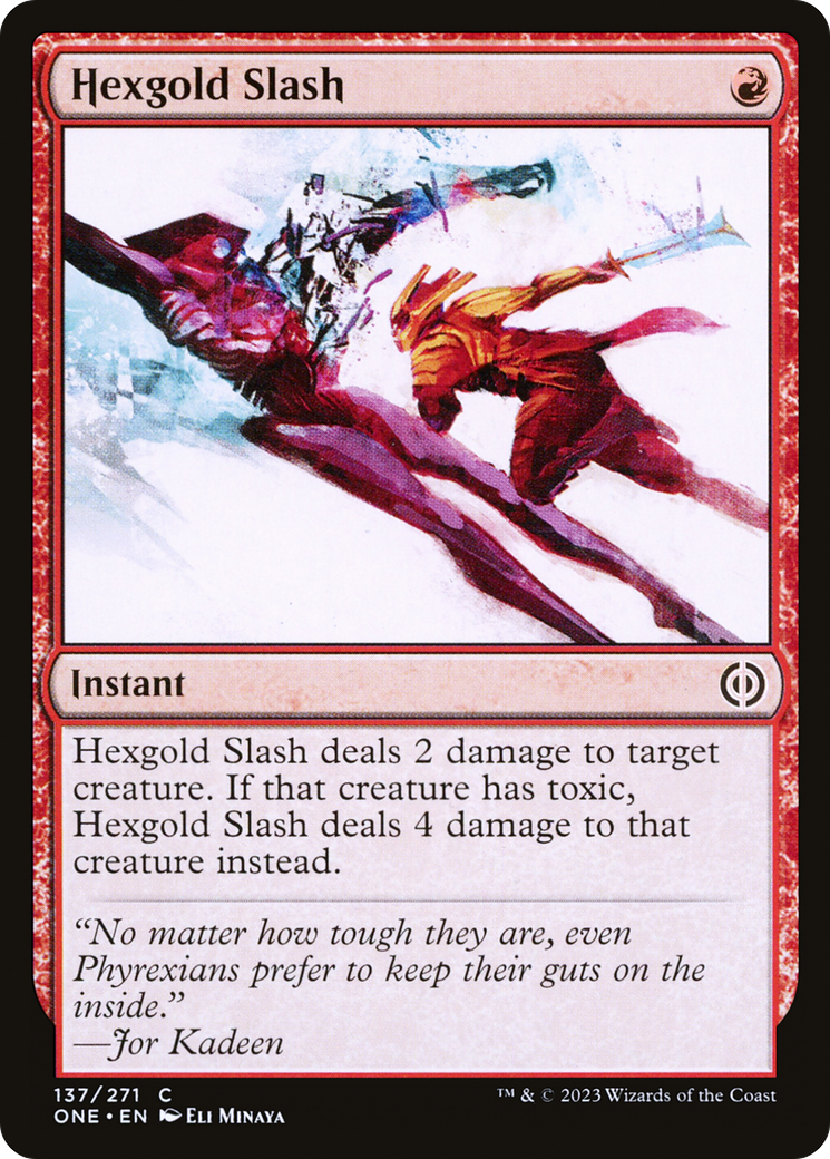 Hexgold Slash [Phyrexia: All Will Be One] | Good Games Cannington