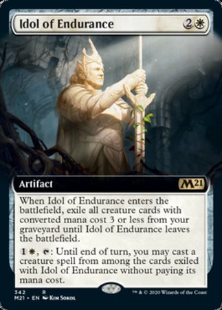 Idol of Endurance (Extended Art) [Core Set 2021] | Good Games Cannington