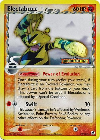Electabuzz (29/101) (Delta Species) (Stamped) [EX: Dragon Frontiers] | Good Games Cannington