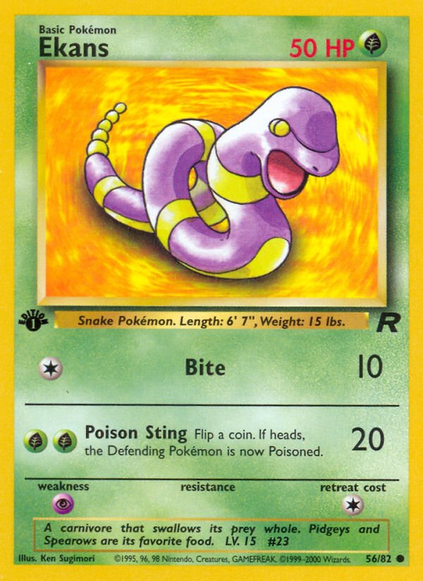 Ekans (56/82) [Team Rocket 1st Edition] | Good Games Cannington