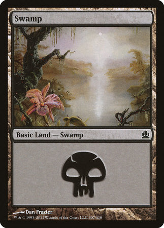 Swamp (307) [Commander 2011] | Good Games Cannington