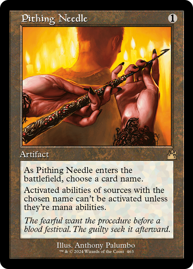 Pithing Needle (Retro Frame) [Ravnica Remastered] | Good Games Cannington