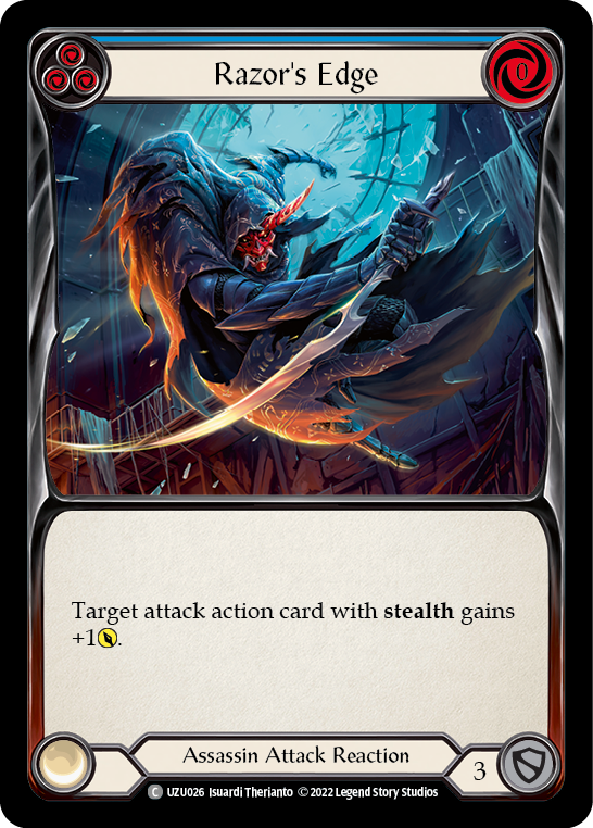 Razor's Edge (Blue) [UZU026] (Outsiders Uzuri Blitz Deck) | Good Games Cannington