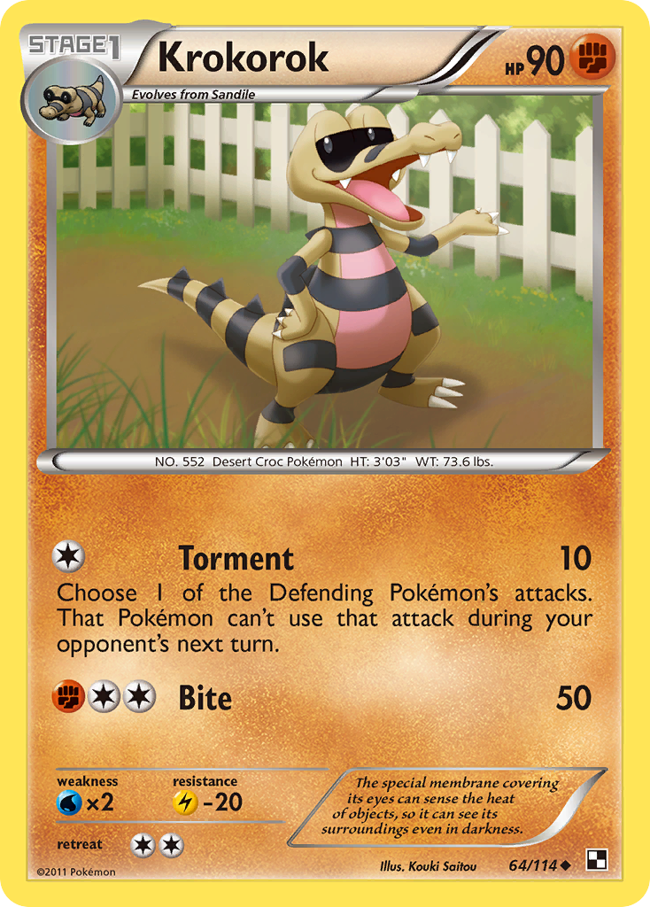 Krokorok (64/114) [Black & White: Base Set] | Good Games Cannington