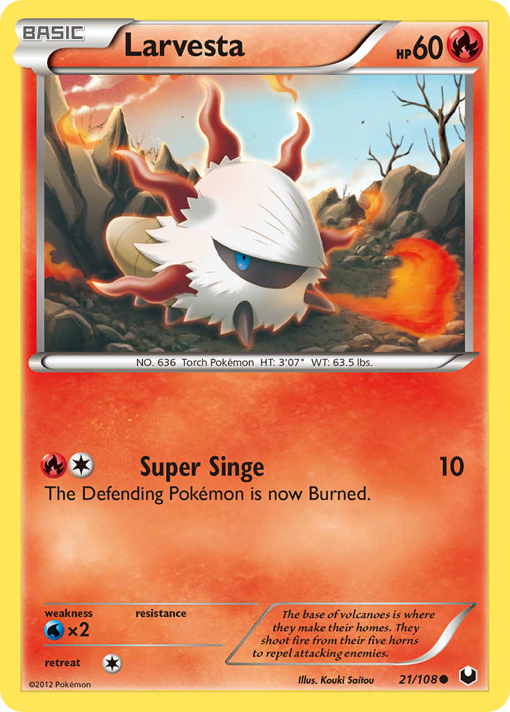 Larvesta (21/108) [Black & White: Dark Explorers] | Good Games Cannington