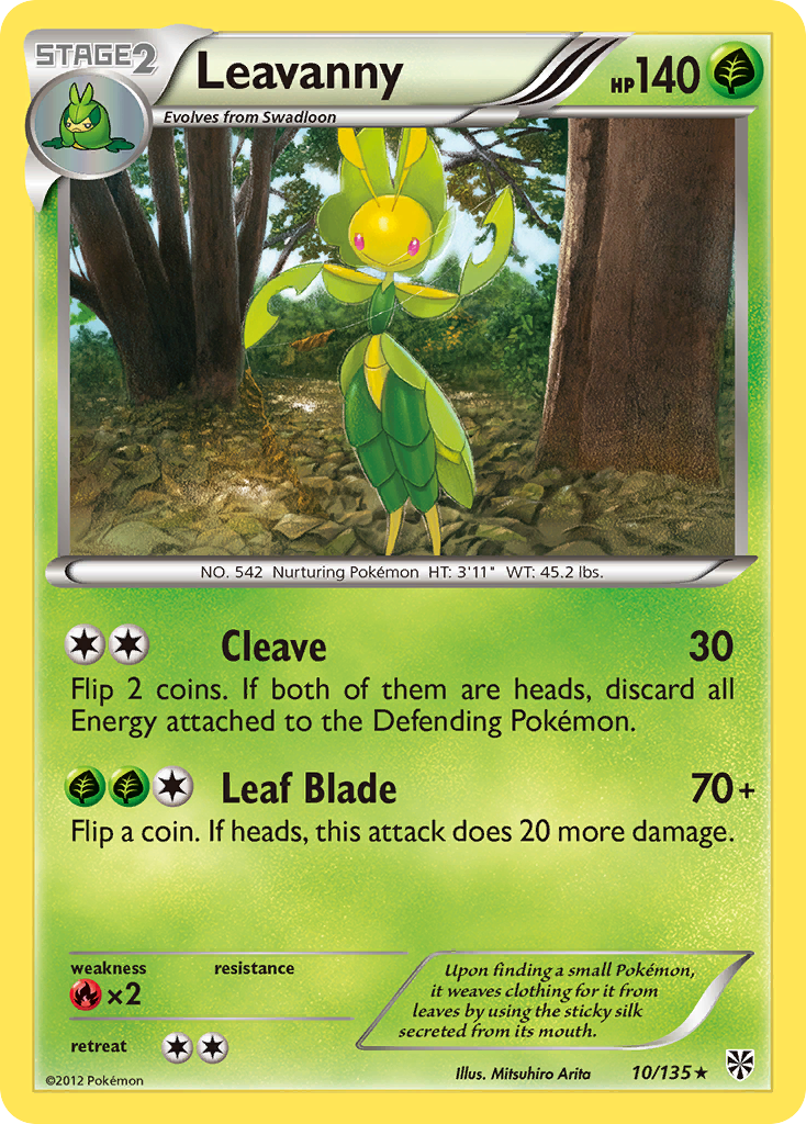 Leavanny (10/135) [Black & White: Plasma Storm] | Good Games Cannington