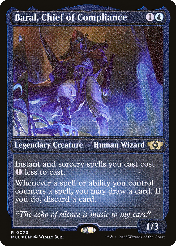 Baral, Chief of Compliance (Foil Etched) [Multiverse Legends] | Good Games Cannington