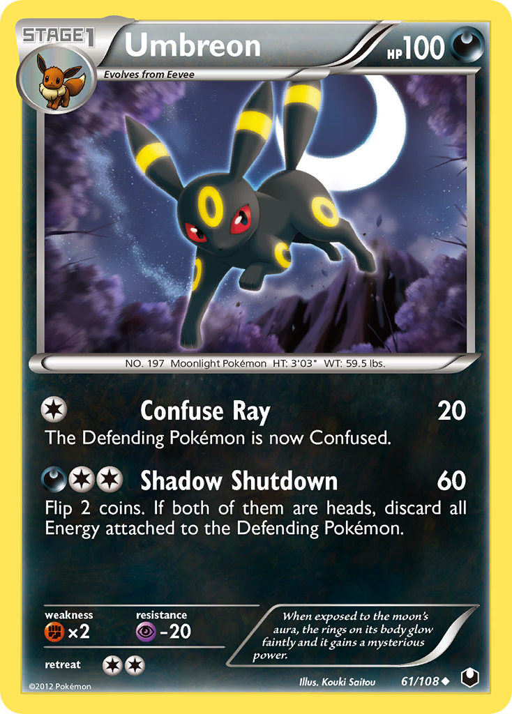 Umbreon (61/108) [Black & White: Dark Explorers] | Good Games Cannington