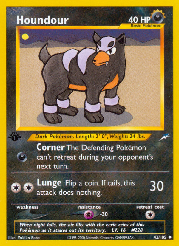 Houndour (43/105) [Neo Destiny 1st Edition] | Good Games Cannington