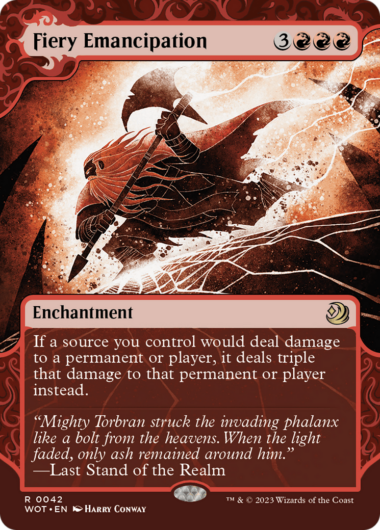 Fiery Emancipation [Wilds of Eldraine: Enchanting Tales] | Good Games Cannington