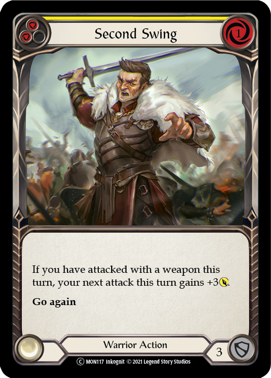 Second Swing (Yellow) [U-MON117-RF] Unlimited Rainbow Foil | Good Games Cannington