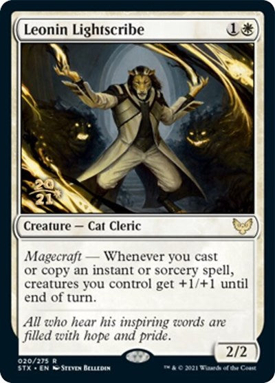 Leonin Lightscribe [Strixhaven: School of Mages Prerelease Promos] | Good Games Cannington