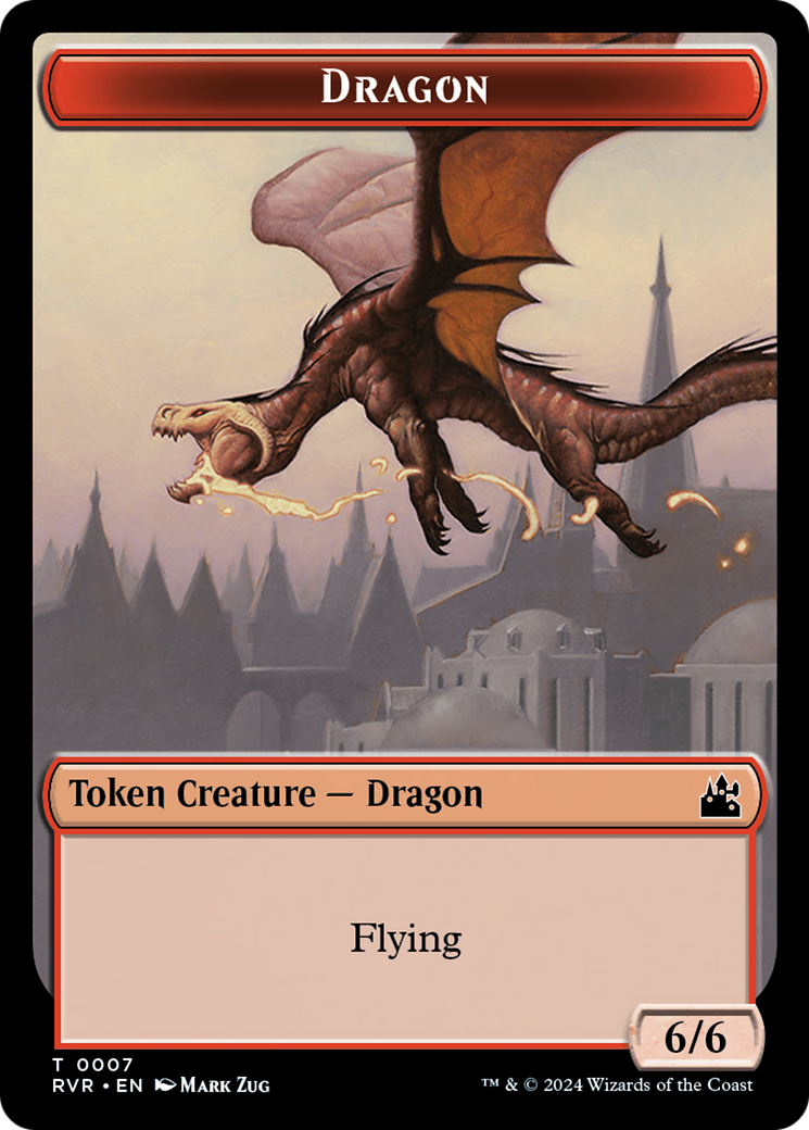 Dragon Token [Ravnica Remastered Tokens] | Good Games Cannington