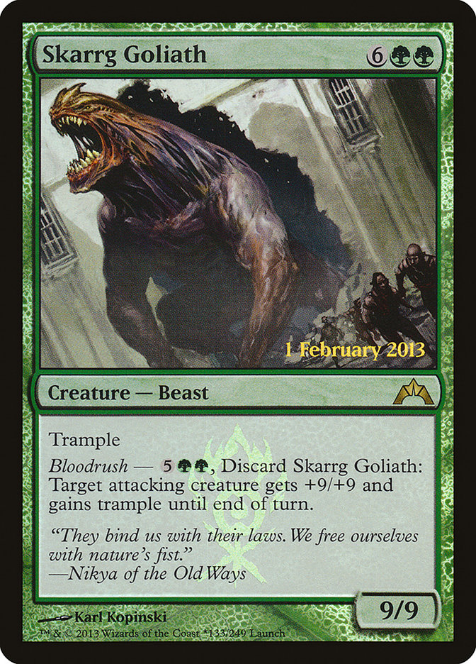 Skarrg Goliath (Launch) [Gatecrash Prerelease Promos] | Good Games Cannington