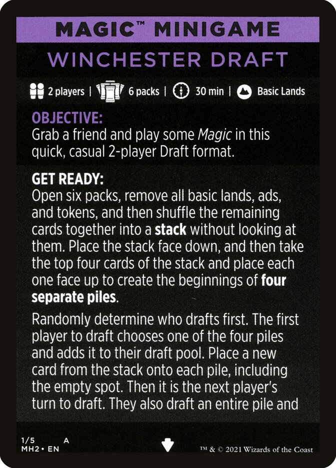 Winchester Draft (Magic Minigame) [Modern Horizons 2 Minigame] | Good Games Cannington