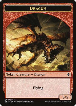 Dragon Token [Battle for Zendikar Tokens] | Good Games Cannington