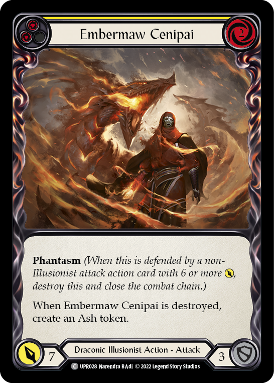 Embermaw Cenipai (Yellow) [UPR028] (Uprising)  Rainbow Foil | Good Games Cannington
