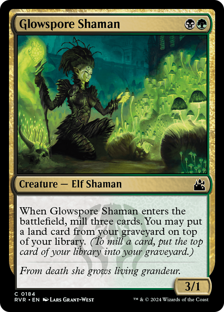 Glowspore Shaman [Ravnica Remastered] | Good Games Cannington