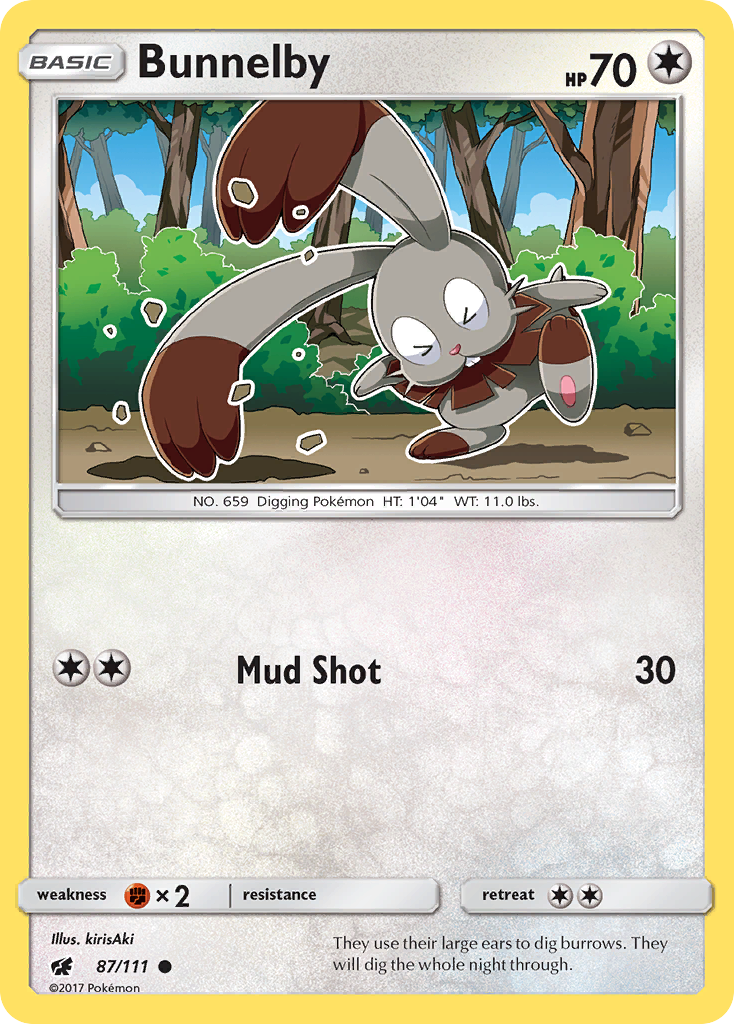 Bunnelby (87/111) [Sun & Moon: Crimson Invasion] | Good Games Cannington