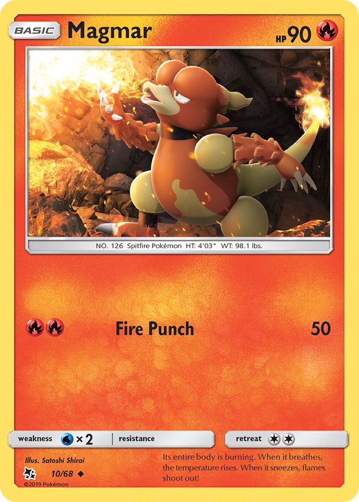 Magmar (10/68) [Sun & Moon: Hidden Fates] | Good Games Cannington