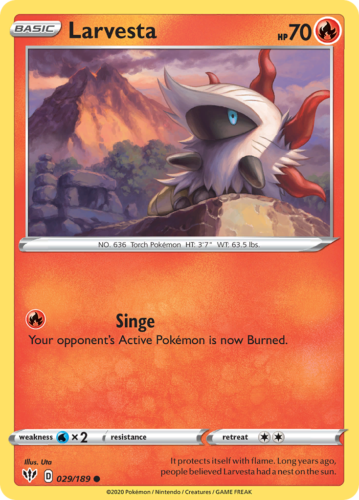 Larvesta (029/189) [Sword & Shield: Darkness Ablaze] | Good Games Cannington