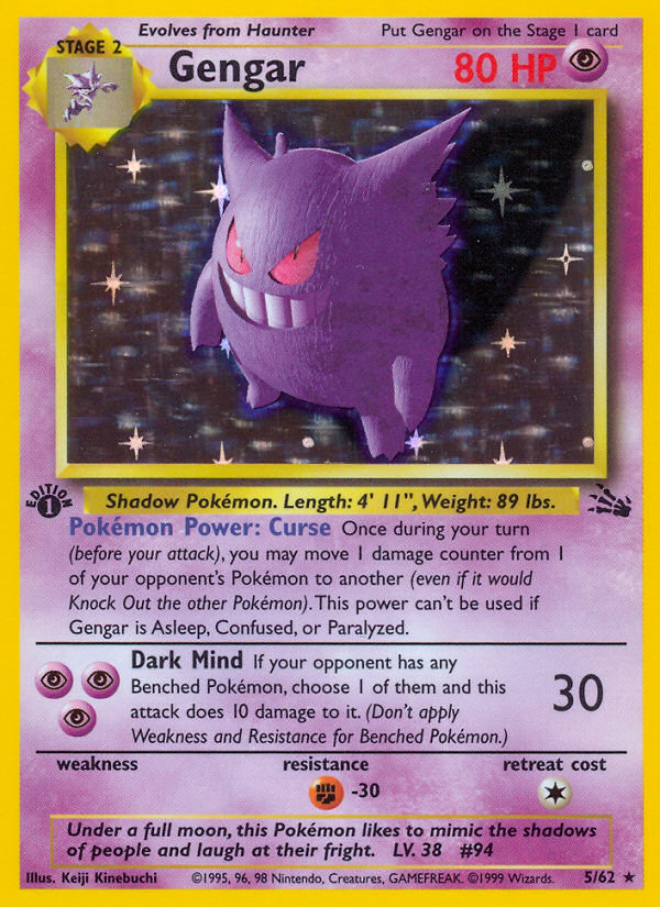 Gengar (5/62) [Fossil 1st Edition] | Good Games Cannington