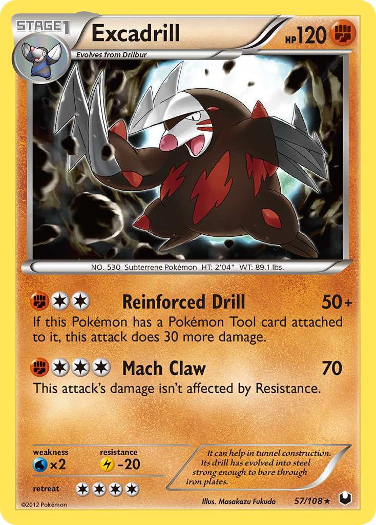 Excadrill (57/108) [Black & White: Dark Explorers] | Good Games Cannington