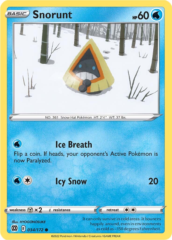 Snorunt (034/172) [Sword & Shield: Brilliant Stars] | Good Games Cannington