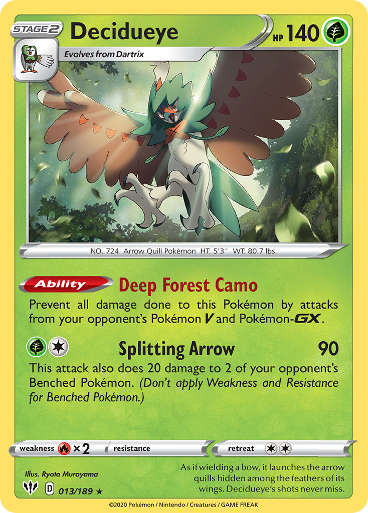 Decidueye (013/189) [Sword & Shield: Darkness Ablaze] | Good Games Cannington