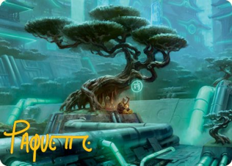 Forest Art Card (Gold-Stamped Signature) [Kamigawa: Neon Dynasty Art Series] | Good Games Cannington
