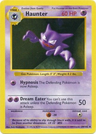 Haunter (29/102) [Base Set Shadowless Unlimited] | Good Games Cannington