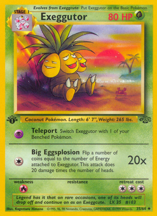 Exeggutor (35/64) [Jungle 1st Edition] | Good Games Cannington