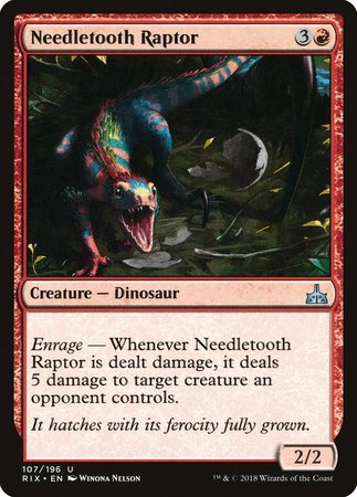 Needletooth Raptor [Rivals of Ixalan] | Good Games Cannington