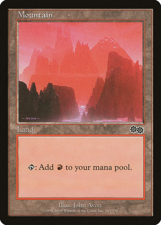 Mountain (343) [Urza's Saga] | Good Games Cannington