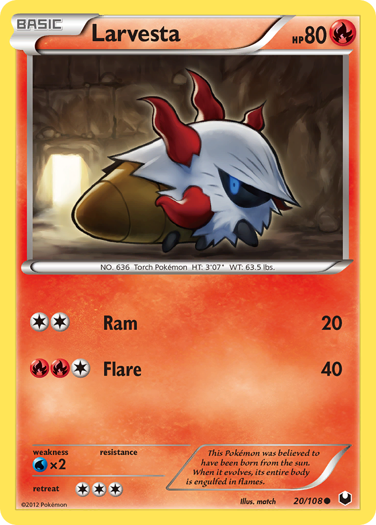 Larvesta (20/108) [Black & White: Dark Explorers] | Good Games Cannington