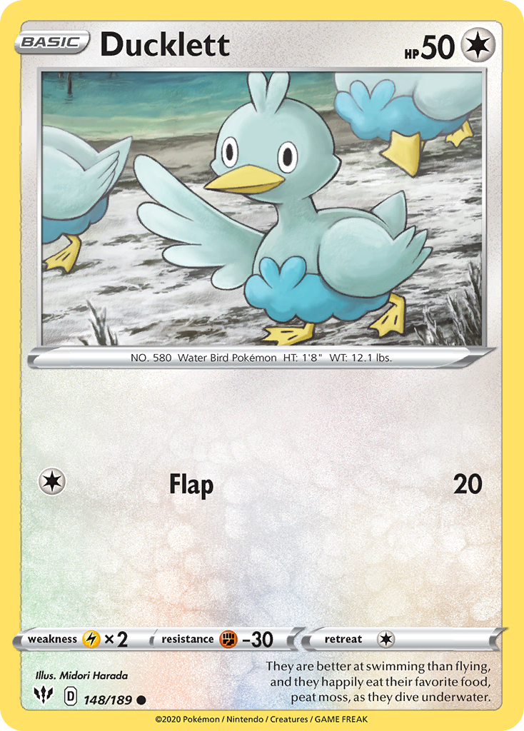 Ducklett (148/189) [Sword & Shield: Darkness Ablaze] | Good Games Cannington
