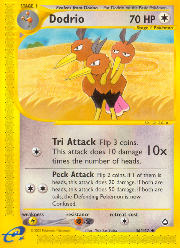 Dodrio (46/147) [Aquapolis] | Good Games Cannington