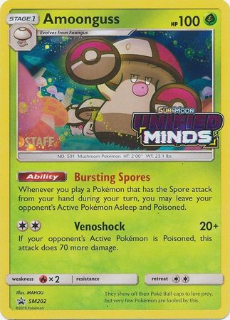 Amoonguss (SM202) (Staff Prerelease Promo) [Sun & Moon: Black Star Promos] | Good Games Cannington
