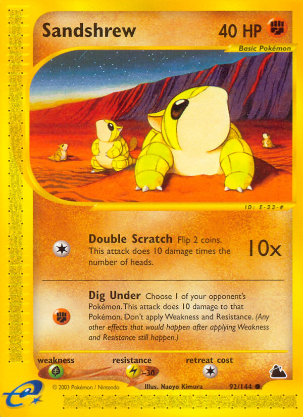 Sandshrew (92/144) [Skyridge] | Good Games Cannington