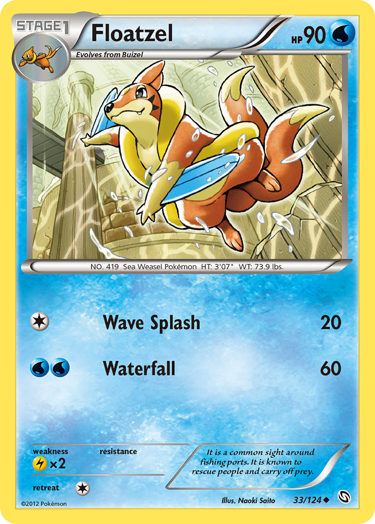Floatzel (33/124) [Black & White: Dragons Exalted] | Good Games Cannington