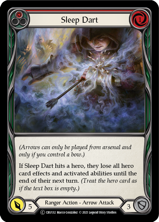 Sleep Dart (Red) [U-CRU132-RF] Unlimited Rainbow Foil | Good Games Cannington