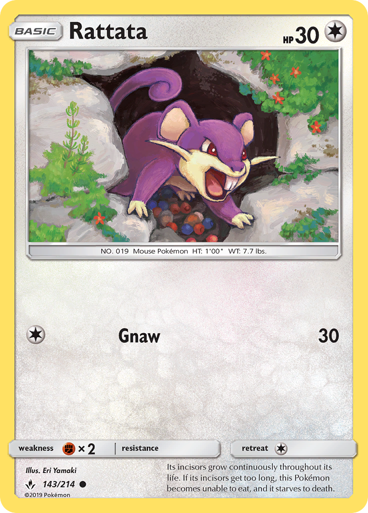 Rattata (143/214) [Sun & Moon: Unbroken Bonds] | Good Games Cannington