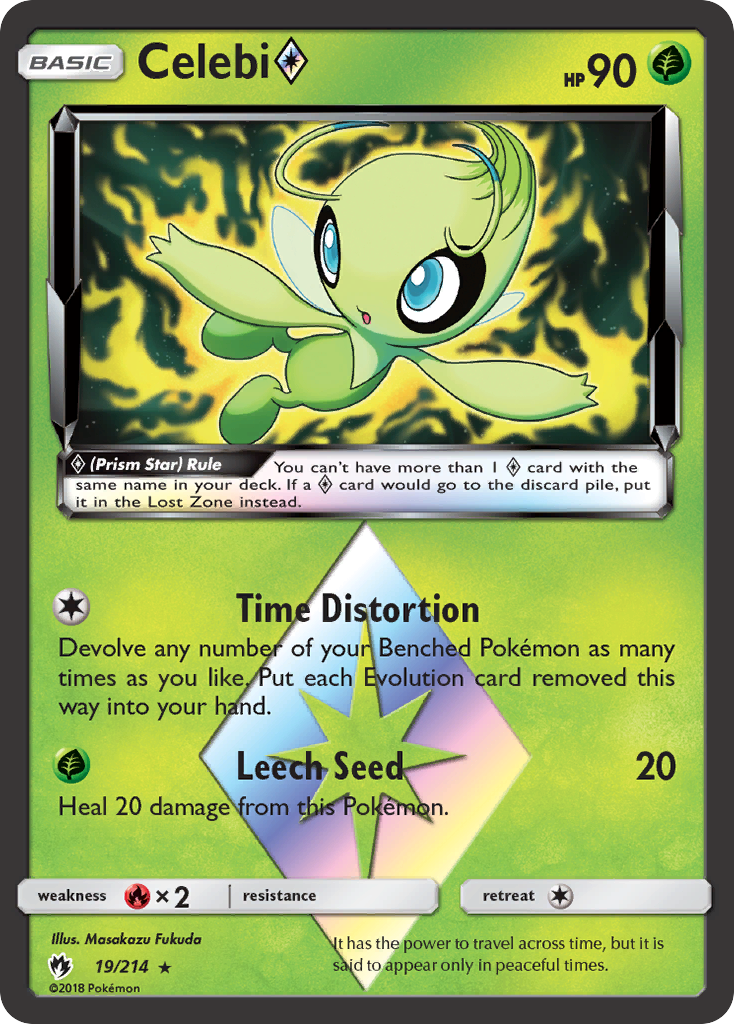 Celebi (19/214) (Prism Star) [Sun & Moon: Lost Thunder] | Good Games Cannington