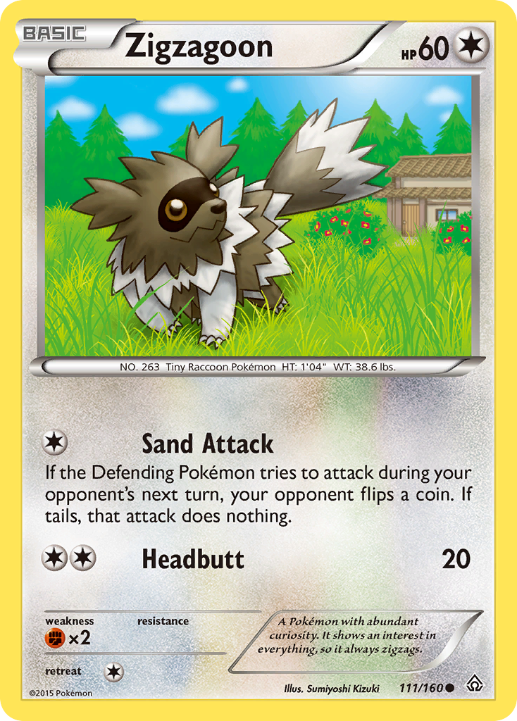 Zigzagoon (111/160) [XY: Primal Clash] | Good Games Cannington