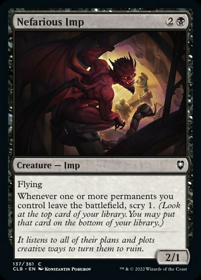 Nefarious Imp [Commander Legends: Battle for Baldur's Gate] | Good Games Cannington
