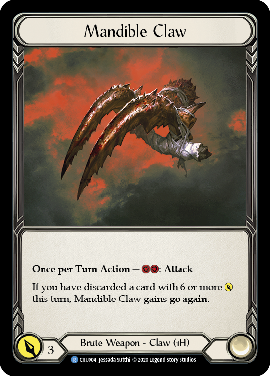 Mandible Claw [CRU004] 1st Edition Cold Foil | Good Games Cannington