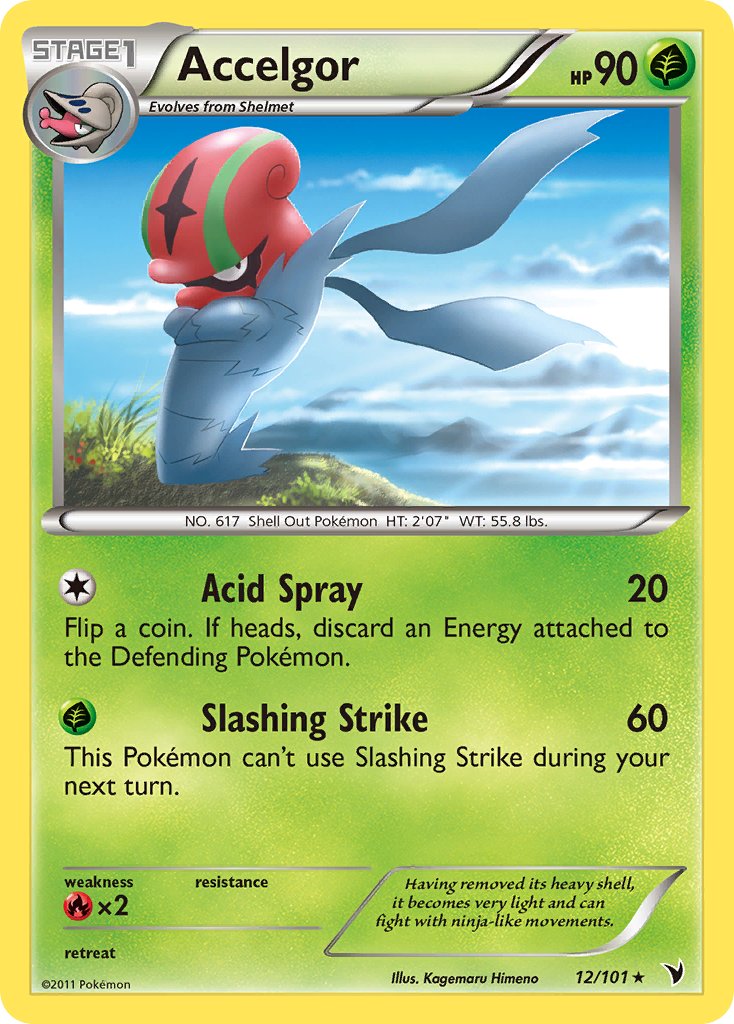 Accelgor (12/101) (Cracked Ice Holo) (Theme Deck Exclusive) [Black & White: Noble Victories] | Good Games Cannington