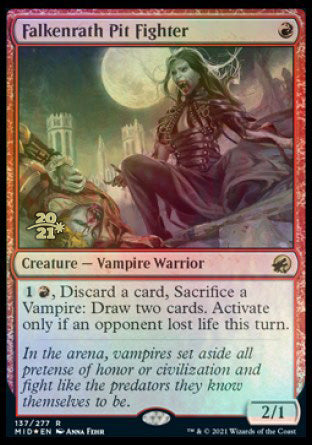 Falkenrath Pit Fighter [Innistrad: Midnight Hunt Prerelease Promos] | Good Games Cannington
