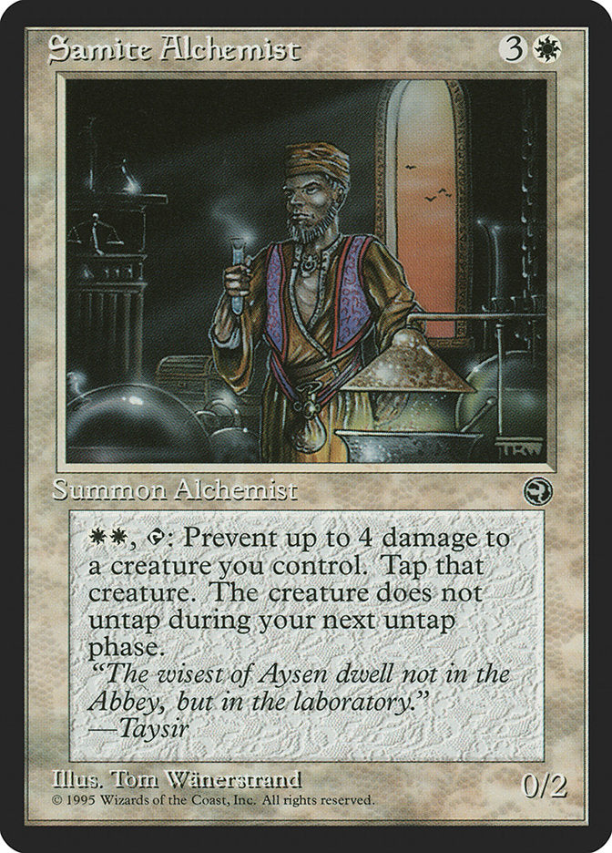 Samite Alchemist (Taysir Flavor Text) [Homelands] | Good Games Cannington